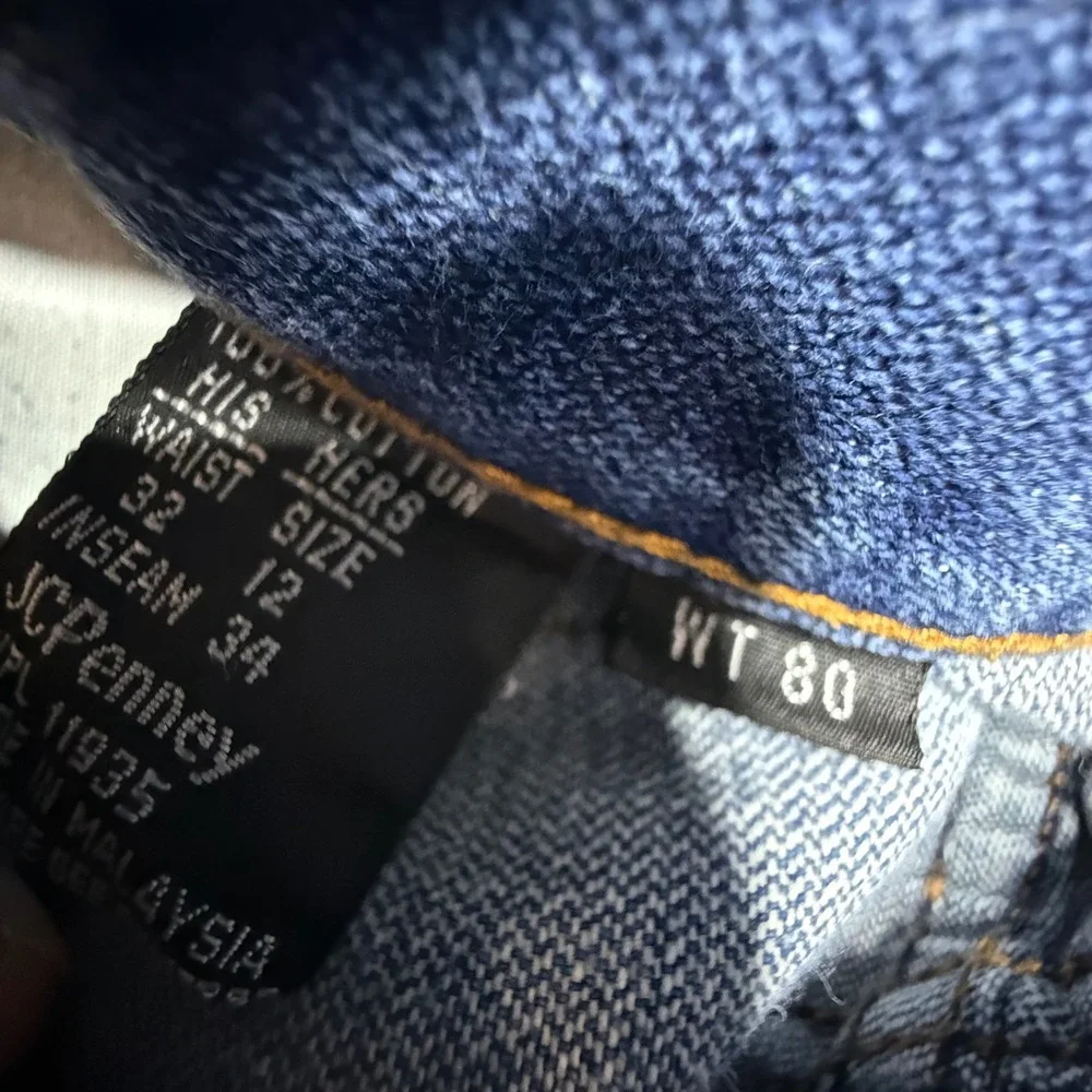 JCPenney HIS HERS Denim Jeans Blue Size‎ 12 32x34 Vintage Cotton Classic
